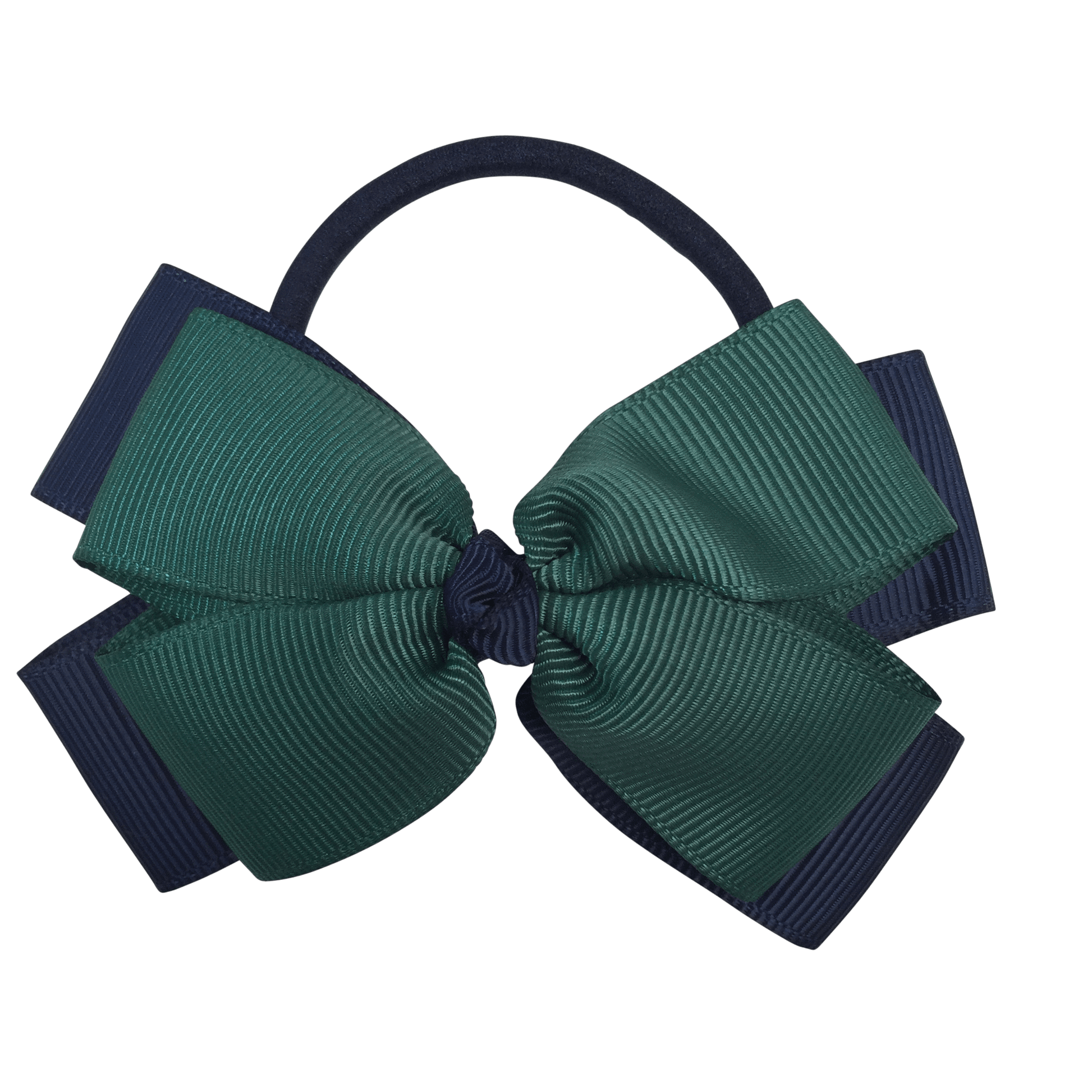 Bottle Green & Navy Hair Accessories - Ponytails and Fairytales