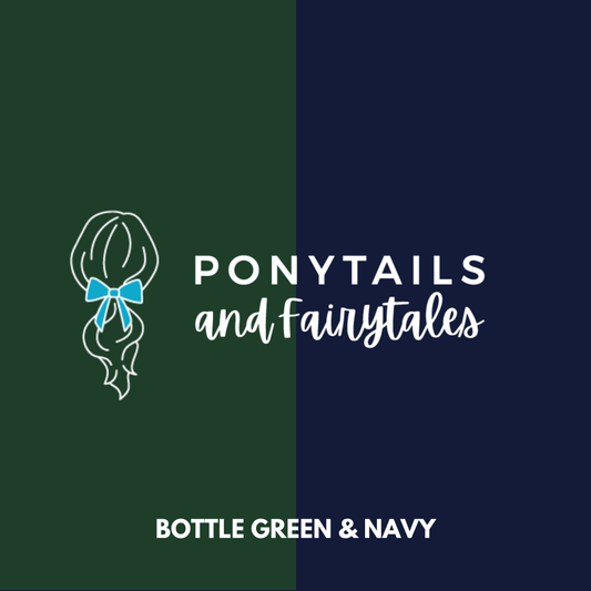 Bottle Green & Navy Hair Accessories - Ponytails and Fairytales