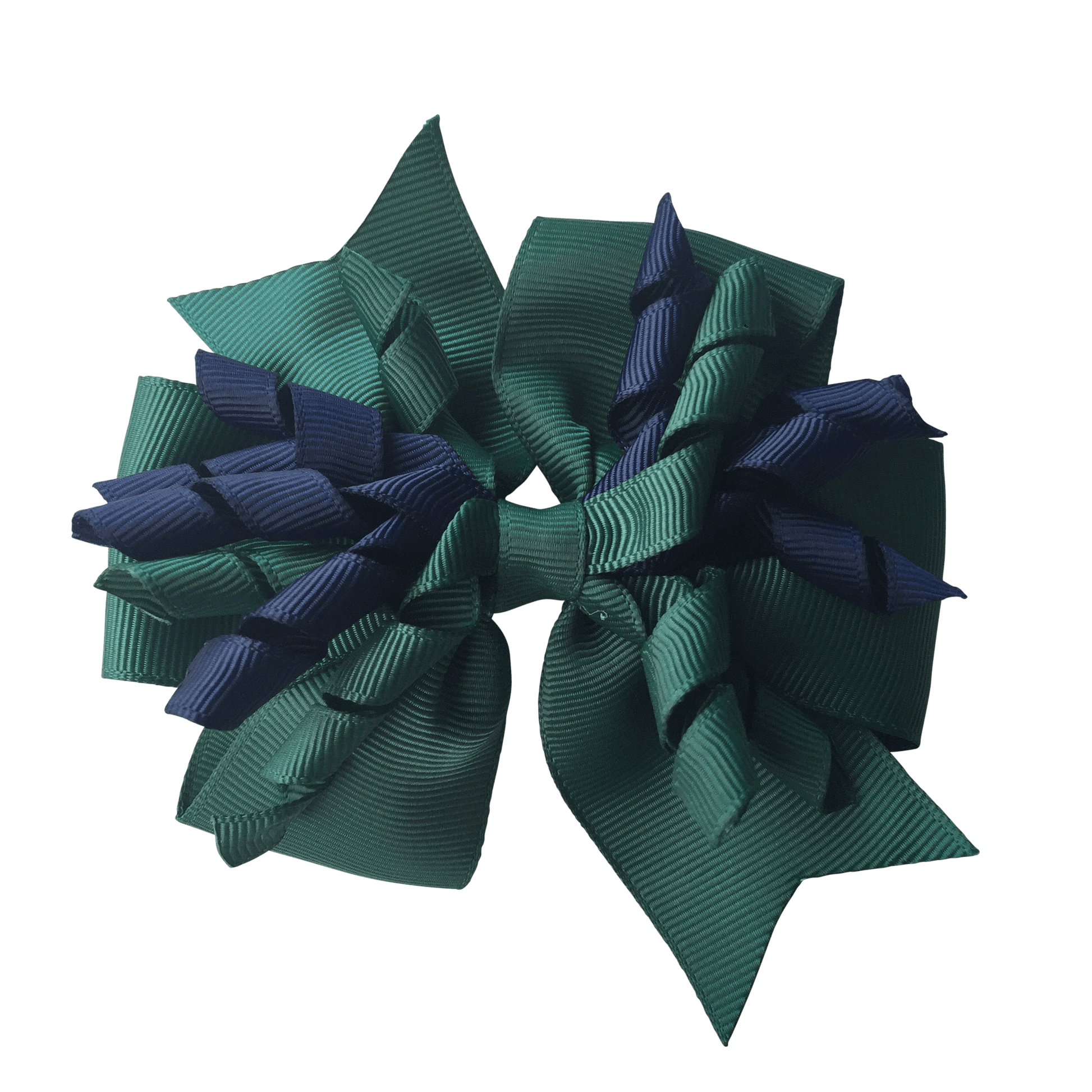 Bottle Green & Navy Hair Accessories - Ponytails and Fairytales