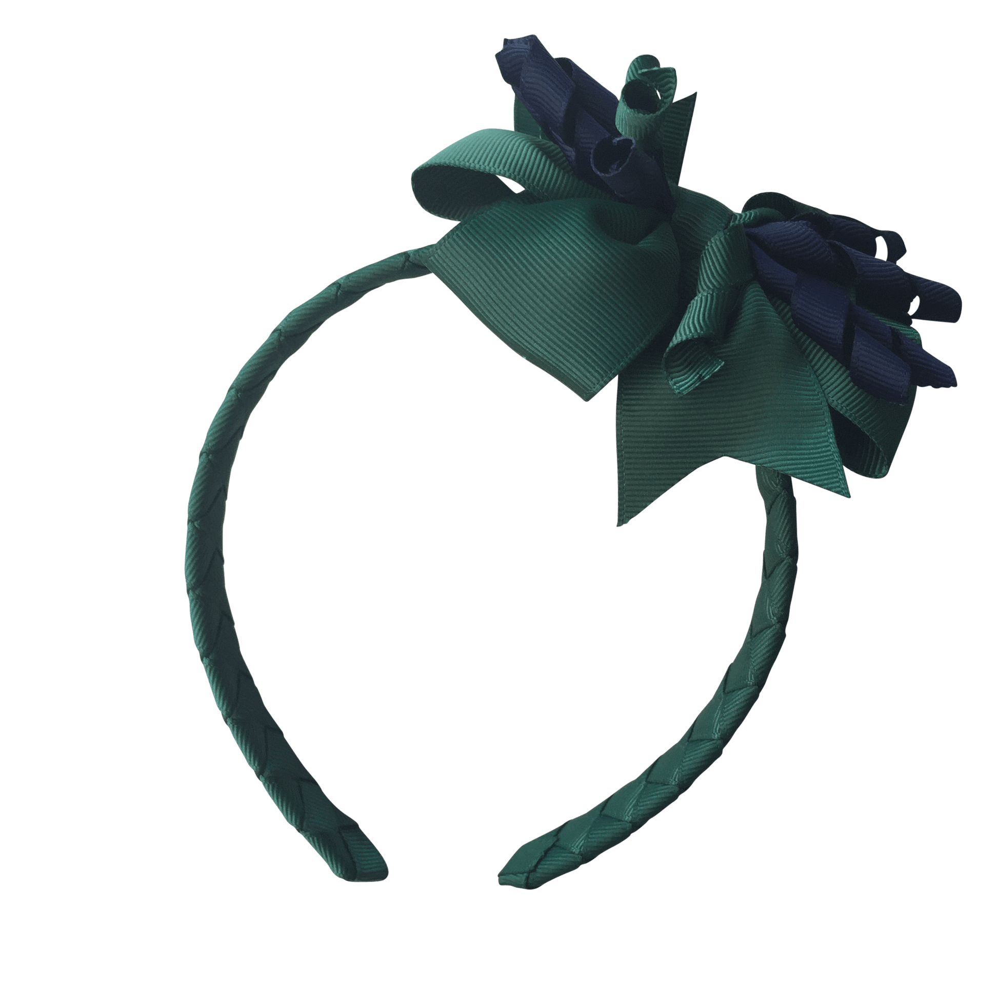 Bottle Green & Navy Hair Accessories - Ponytails and Fairytales