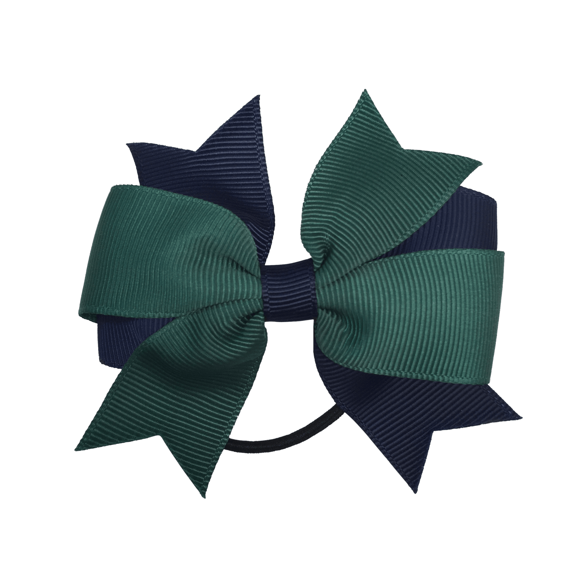 Bottle Green & Navy Hair Accessories - Ponytails and Fairytales