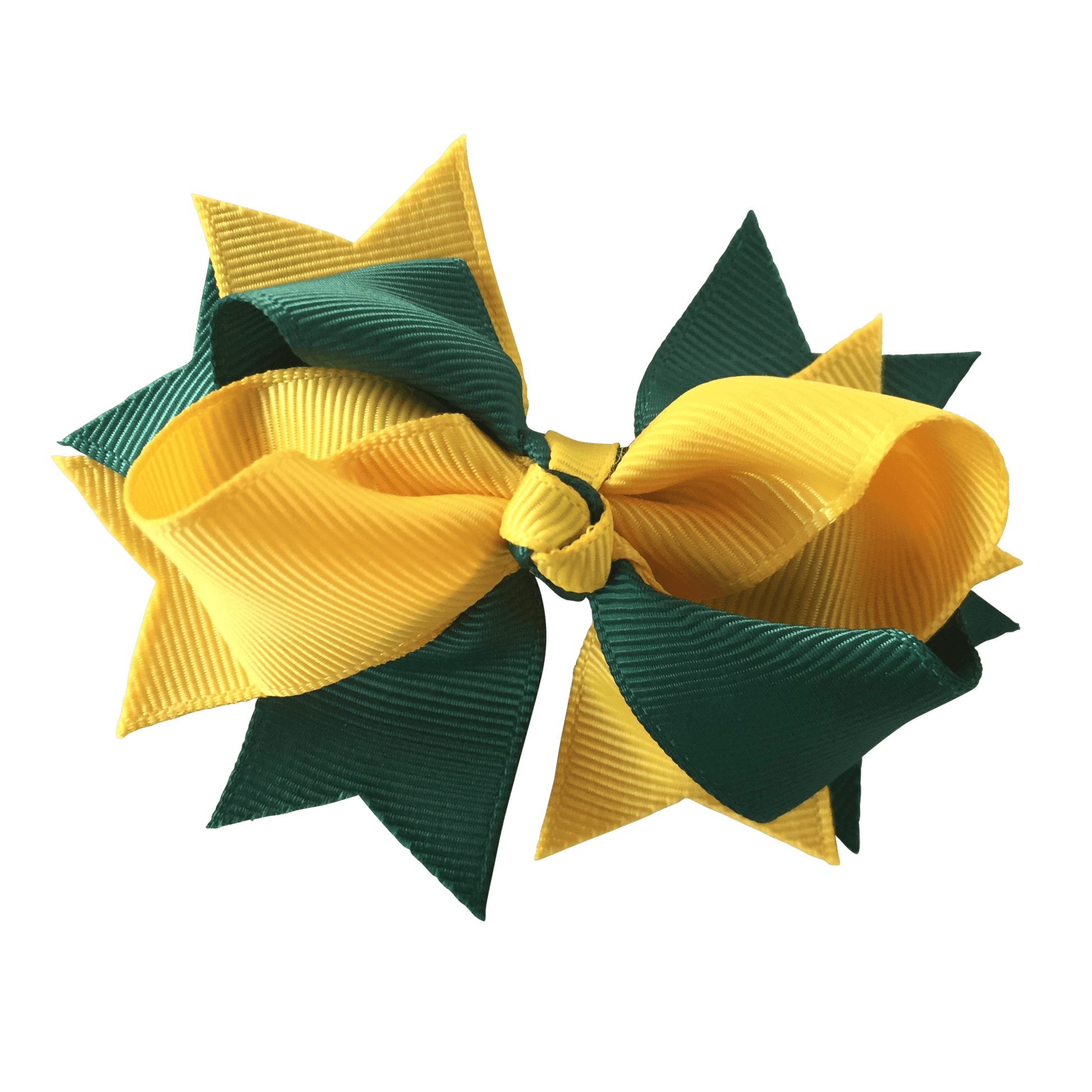 Bottle Green & Yellow Hair Accessories - Ponytails and Fairytales