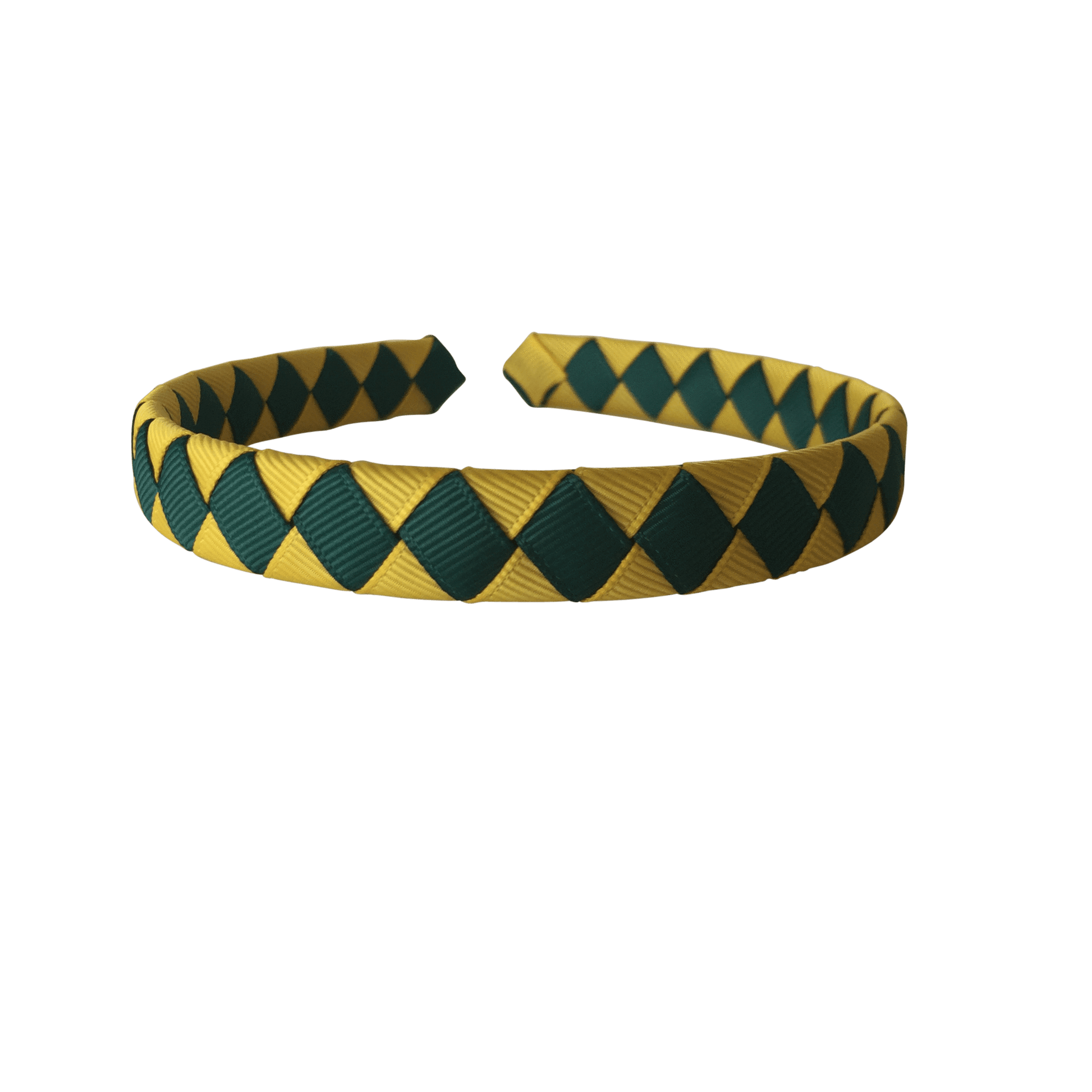 Bottle Green & Yellow Hair Accessories - Ponytails and Fairytales