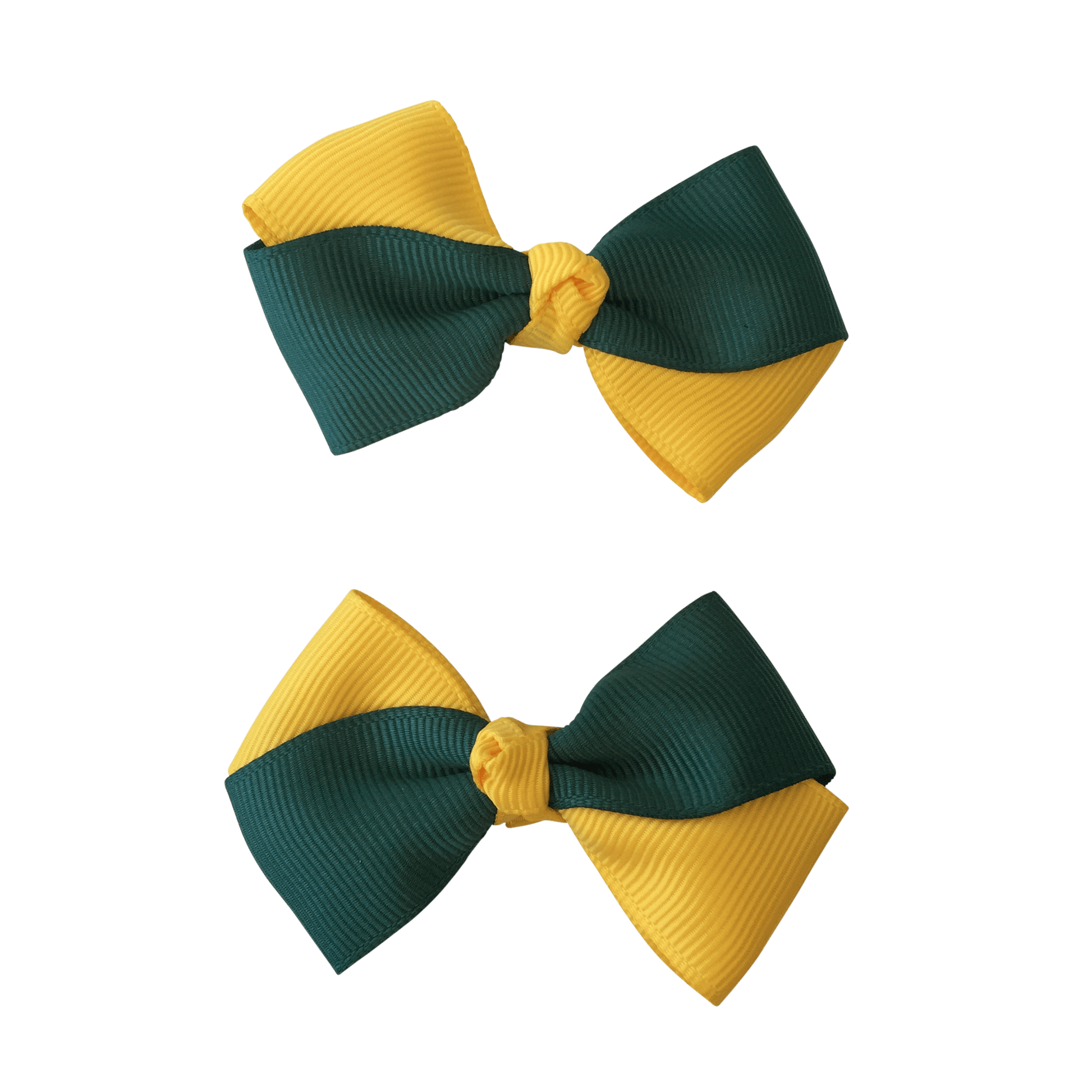 Bottle Green & Yellow Hair Accessories - Ponytails and Fairytales