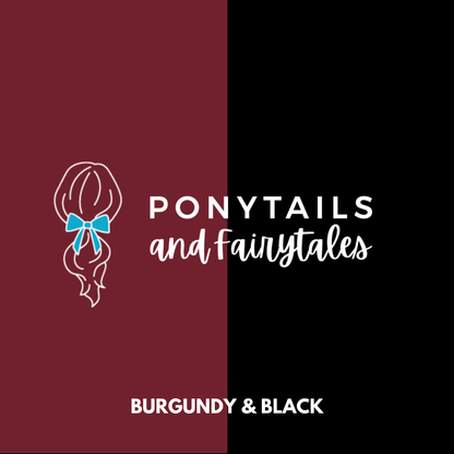 Burgundy & Black Hair Accessories Assorted Hair Accessories School Ponytails - Colours 