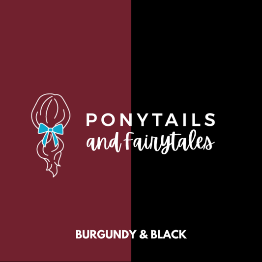 Burgundy & Black Hair Accessories Assorted Hair Accessories School Ponytails - Colours 