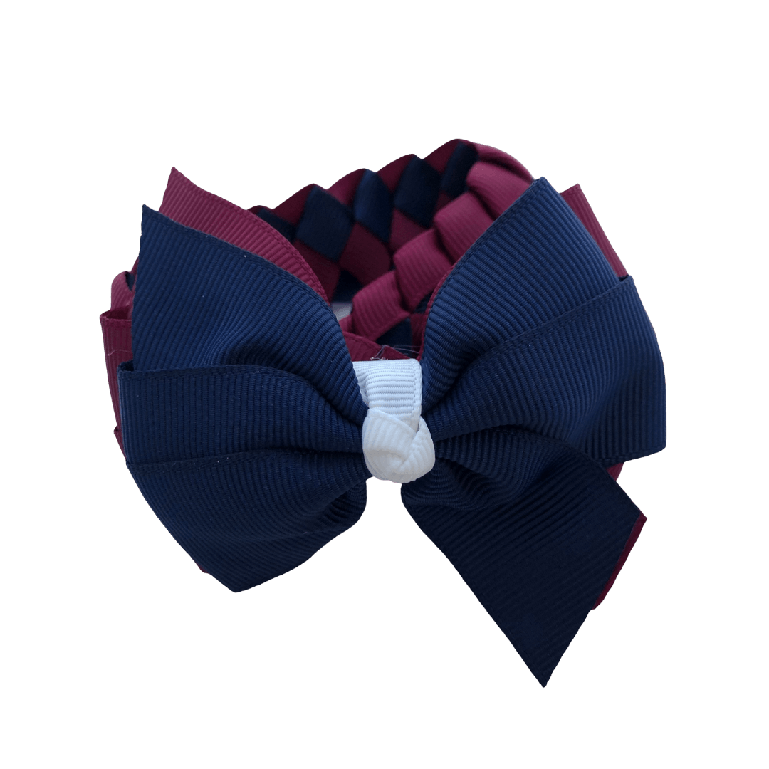 Burgundy Maroon & Navy & White Hair Accessories - Assorted Hair Accessories - School Uniform Hair Accessories - Ponytails and Fairytales