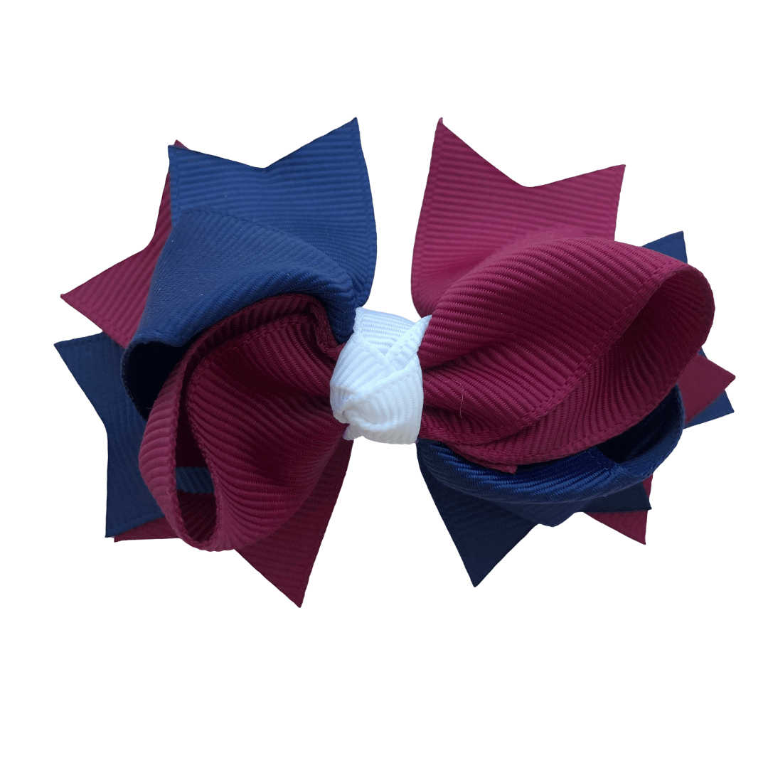Burgundy Maroon & Navy & White Hair Accessories - Assorted Hair Accessories - School Uniform Hair Accessories - Ponytails and Fairytales