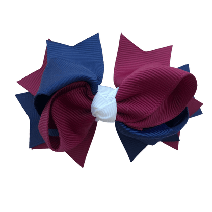 Burgundy Maroon & Navy & White Hair Accessories - Assorted Hair Accessories - School Uniform Hair Accessories - Ponytails and Fairytales