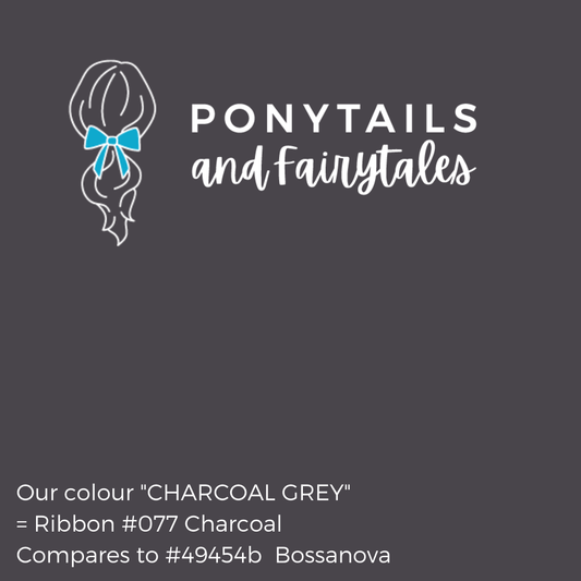 Charcoal Grey Hair Accessories - Ponytails and Fairytales