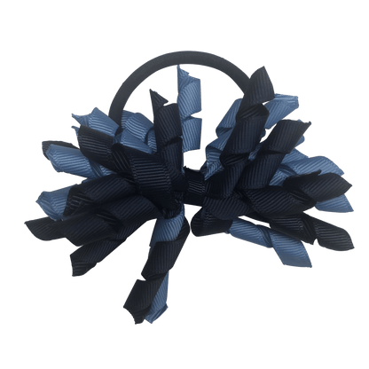Cornflower Blue & Navy Hair Accessories - Ponytails and Fairytales