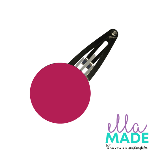 Covered Buttons: Solid Colours - Hot Pink Hair clips Ella Made 