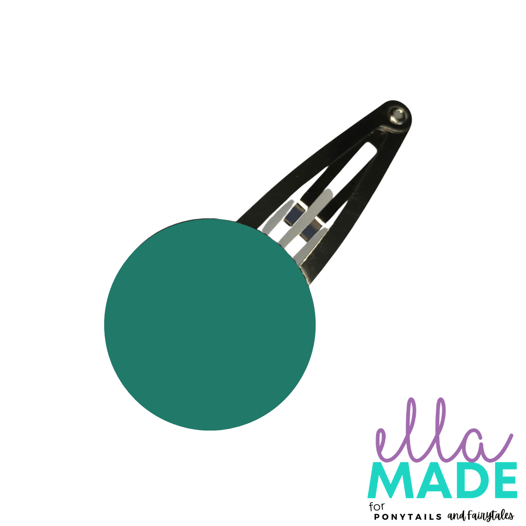 Covered Buttons: Solid Colours - Kelly Green Hair clips Ella Made 