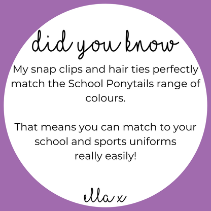 Covered Buttons: Solid Colours - Purple Hair clips Ella Made 