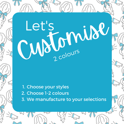 Custom Colours: Choose Your Own (2) - Assorted Hair Accessories - School Uniform Hair Accessories - Ponytails and Fairytales
