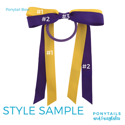 Custom Colours: Choose Your Own (3) Assorted Hair Accessories School Ponytails - Colours 