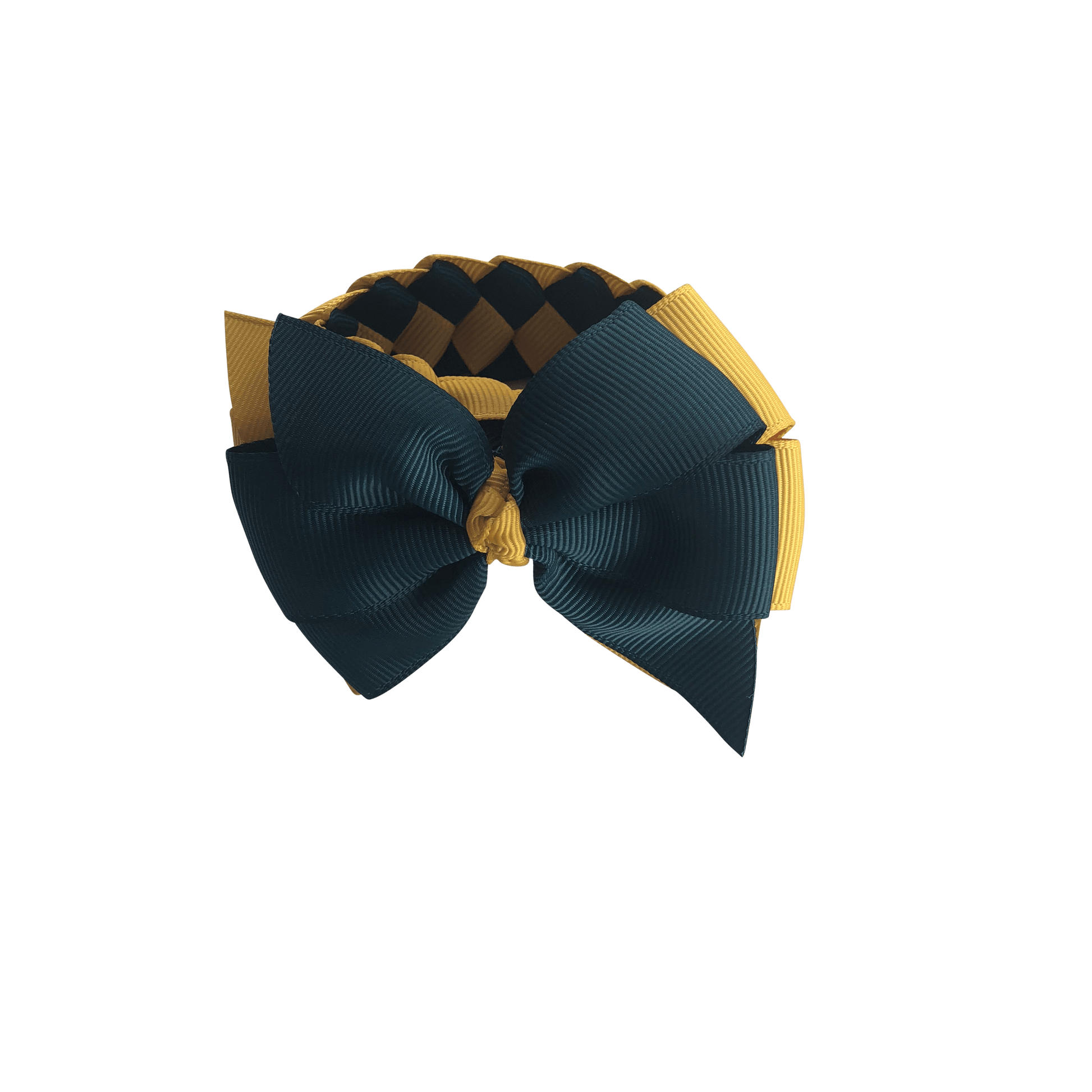 Darkest Petrol Green & Gold Hair Accessories - Ponytails and Fairytales