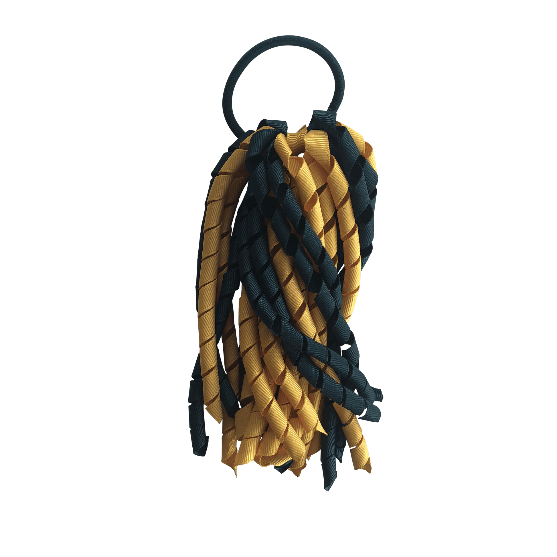 Darkest Petrol Green & Gold Hair Accessories - Ponytails and Fairytales