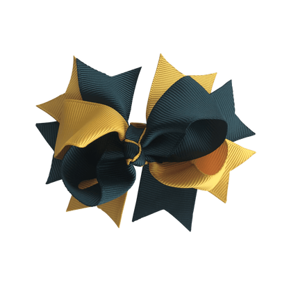 Darkest Petrol Green & Gold Hair Accessories - Ponytails and Fairytales