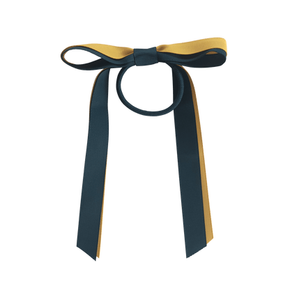 Darkest Petrol Green & Gold Hair Accessories - Ponytails and Fairytales