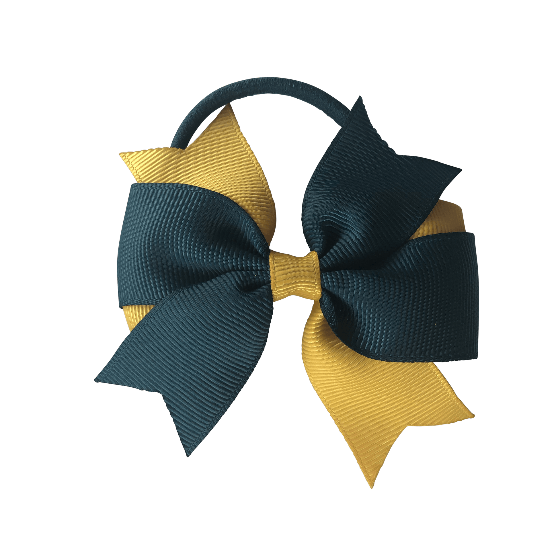 Darkest Petrol Green & Gold Hair Accessories - Ponytails and Fairytales