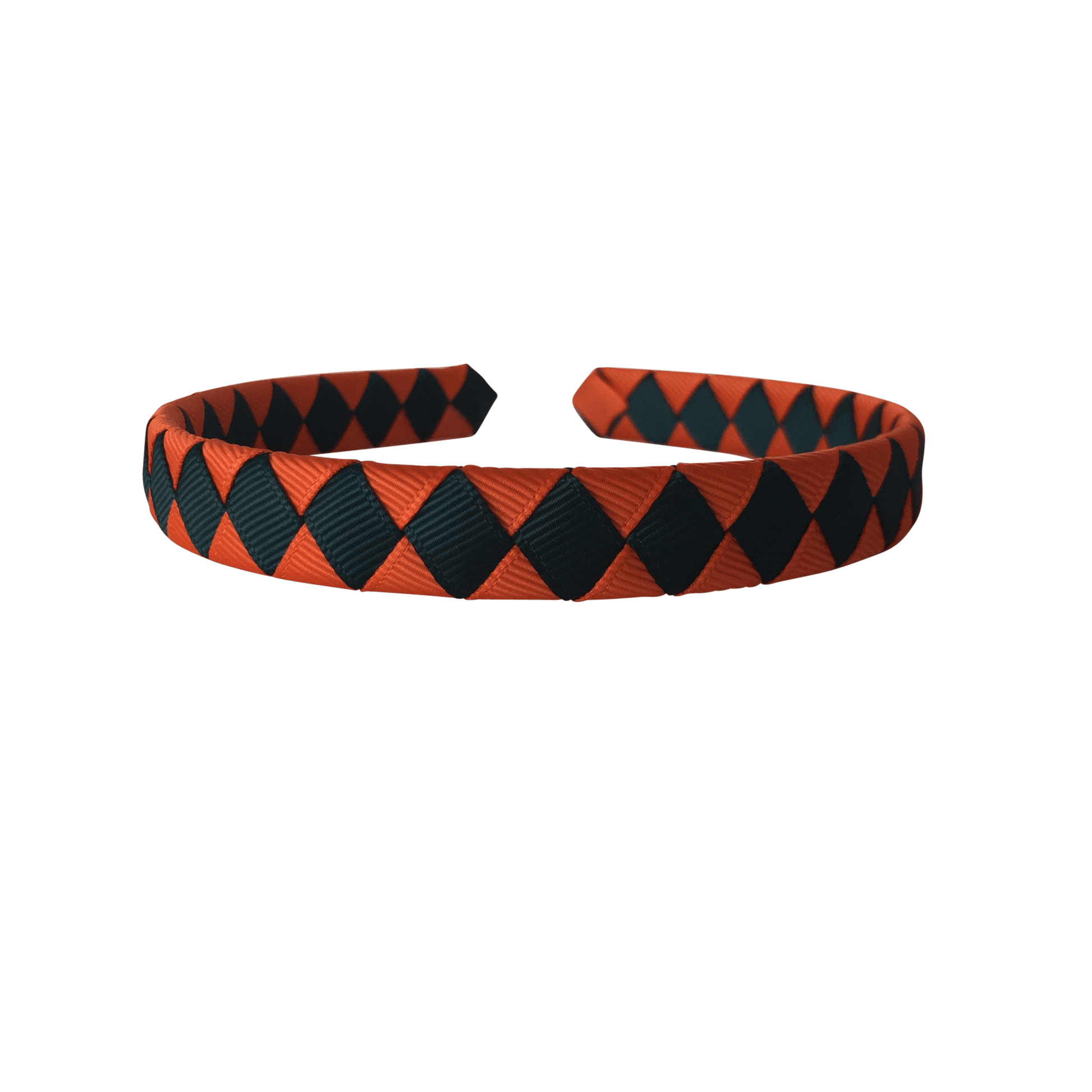 Darkest Petrol Green & Orange Hair Accessories - Ponytails and Fairytales