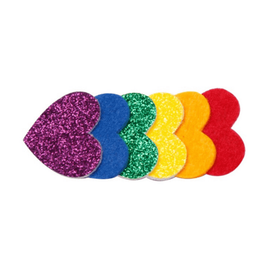 Felt Rainbow Heart Clip - Hair clips - School Uniform Hair Accessories - Ponytails and Fairytales