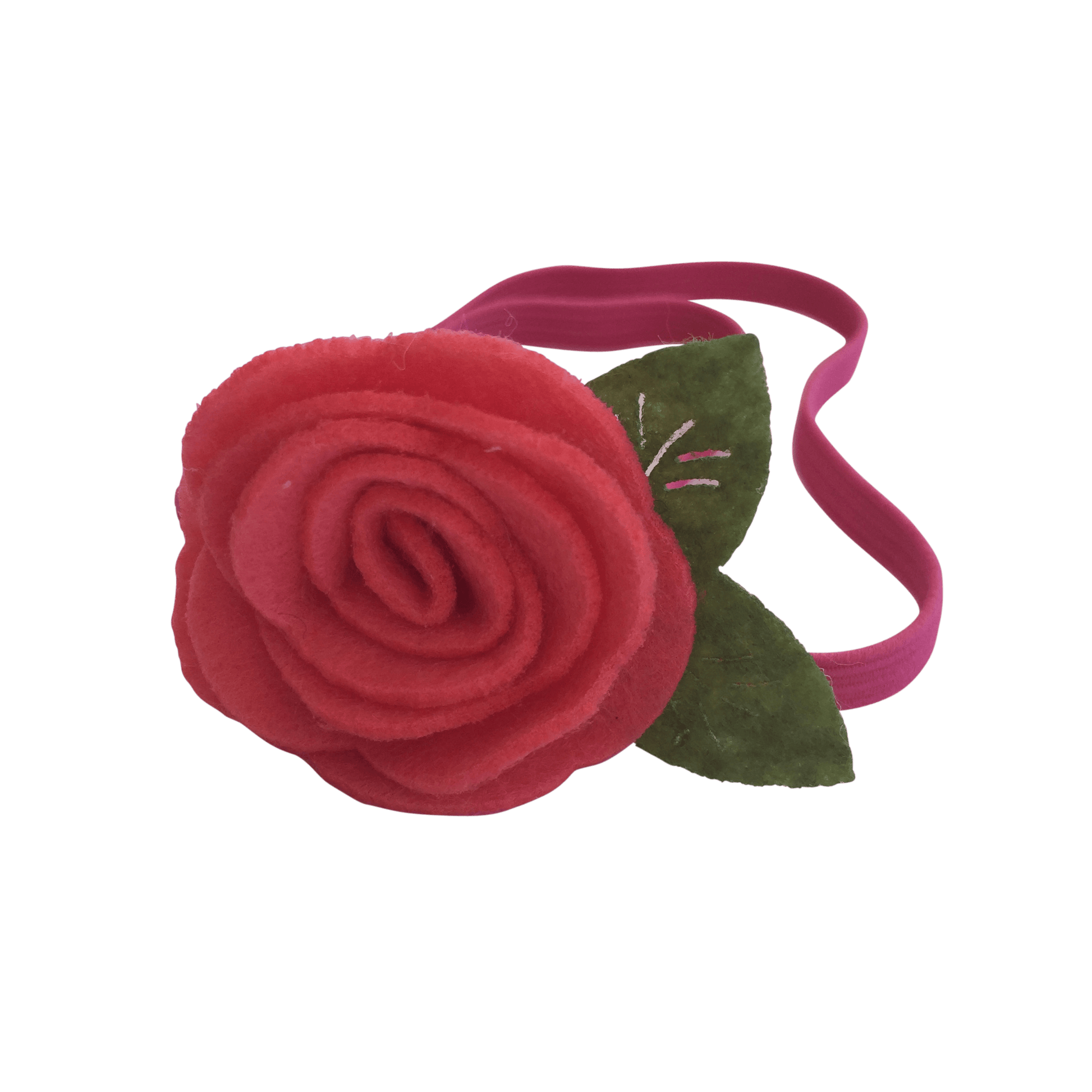 Felt Rose Headband - Ponytails and Fairytales