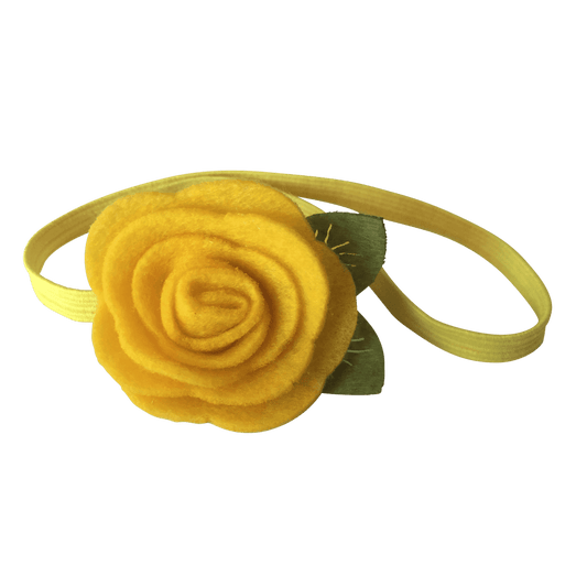 Felt Rose Headband - Ponytails and Fairytales