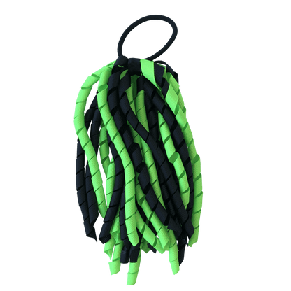 Fluoro Green & Black Hair Accessories - Assorted Hair Accessories - School Uniform Hair Accessories - Ponytails and Fairytales