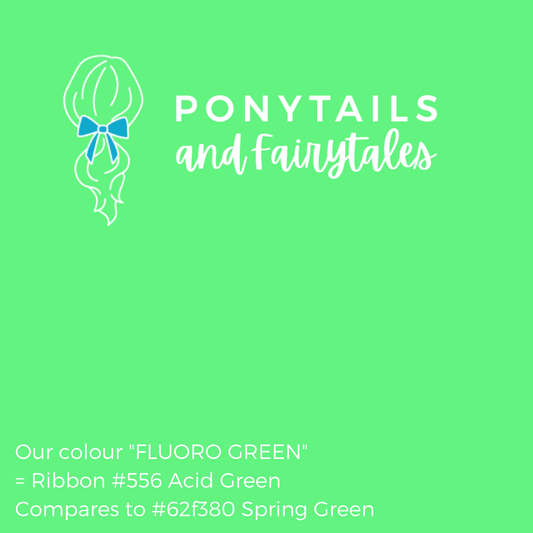 Fluoro Green Hair Accessories Assorted Hair Accessories School Ponytails - Colours 