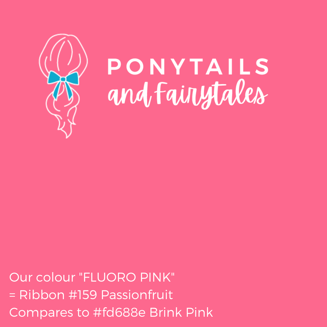 Fluoro Pink Hair Accessories Assorted Hair Accessories School Ponytails - Colours 