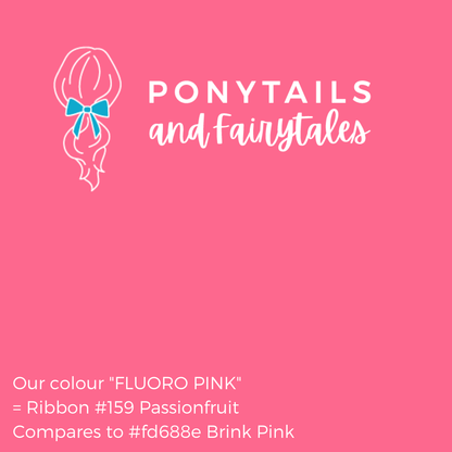 Fluoro Pink Hair Accessories Assorted Hair Accessories School Ponytails - Colours 
