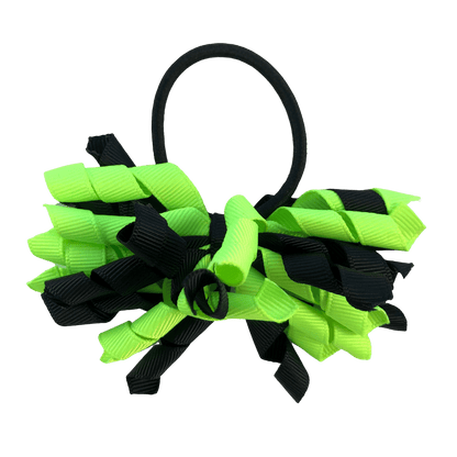Fluoro Yellow & Black Hair Accessories - Assorted Hair Accessories - School Uniform Hair Accessories - Ponytails and Fairytales