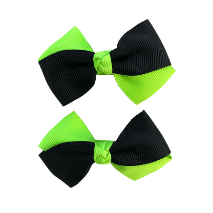Fluoro Yellow & Black Hair Accessories - Assorted Hair Accessories - School Uniform Hair Accessories - Ponytails and Fairytales