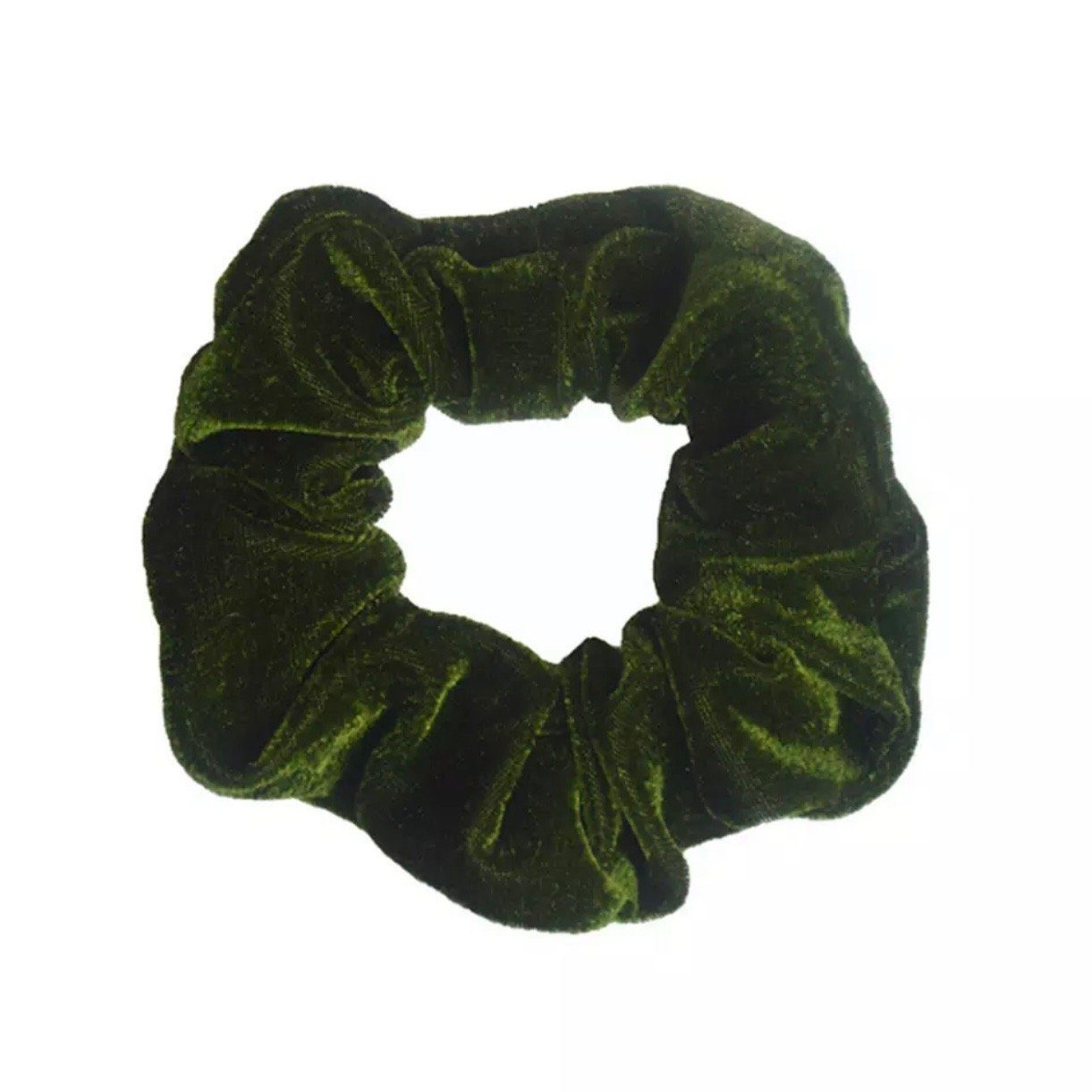 Forest Green & White Hair Accessories Assorted Hair Accessories School Ponytails - Colours Velvet Scrunchie - Dark Green 