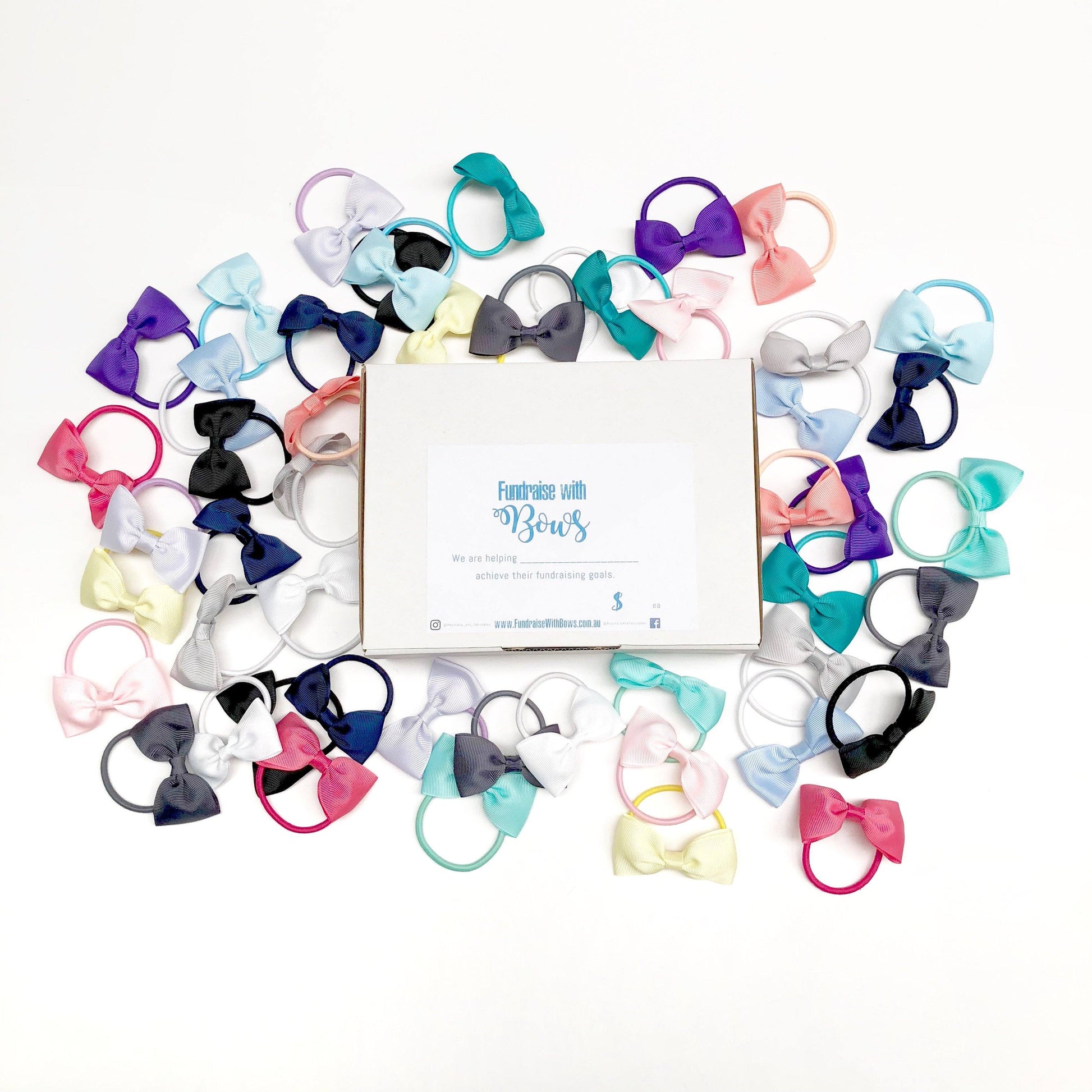Fundraise with Bows - Fundraising Box (50pc) - Ponytails and Fairytales