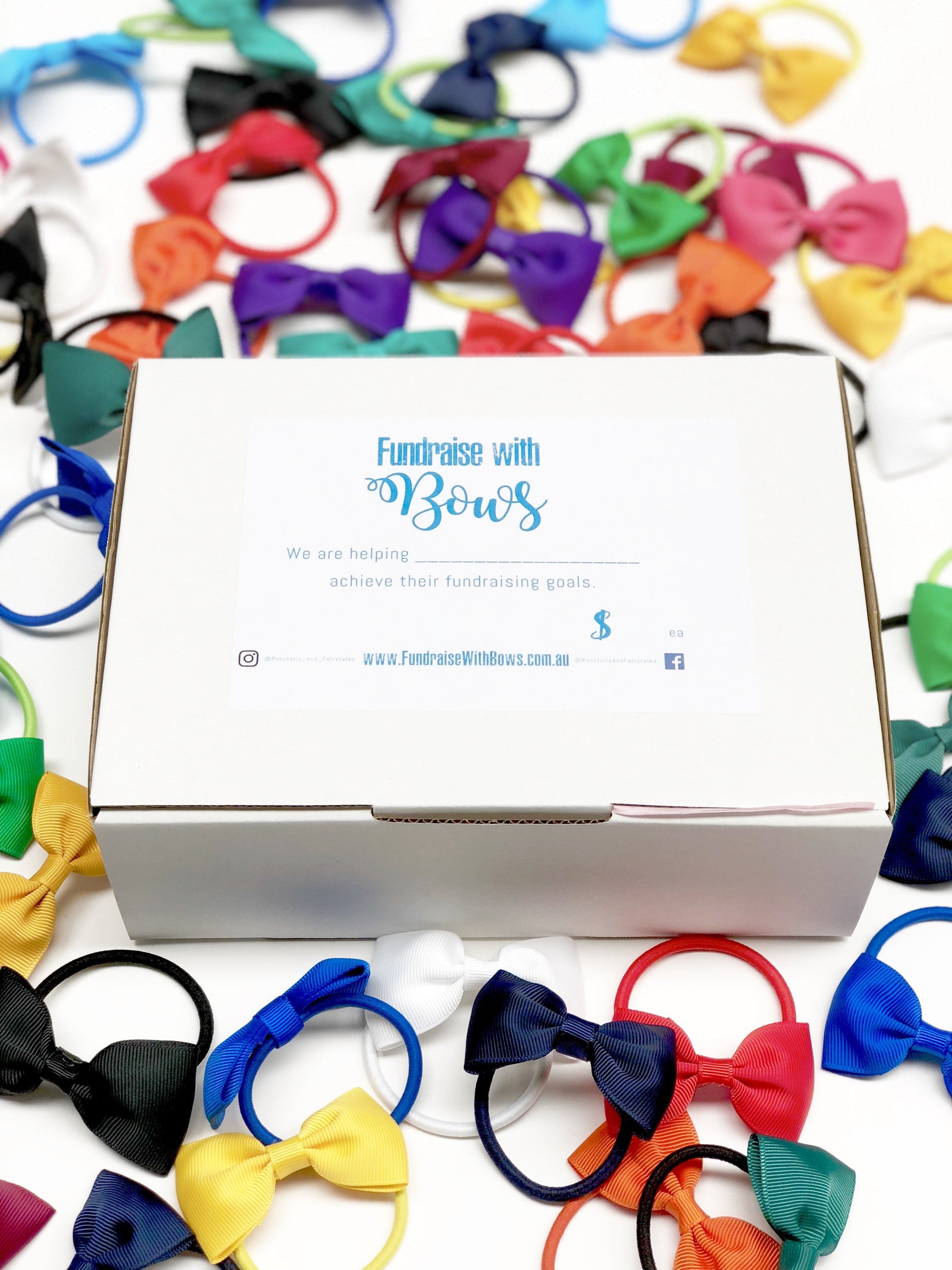 Fundraise with Bows - Fundraising Box (50pc) - Ponytails and Fairytales