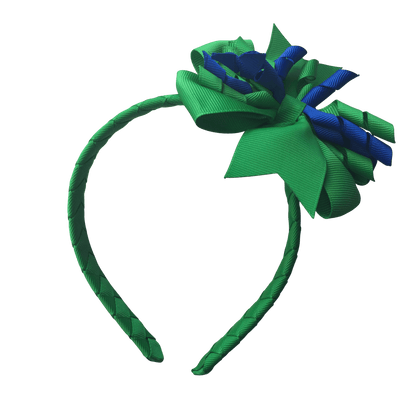 Green & Royal Blue Hair Accessories - Ponytails and Fairytales