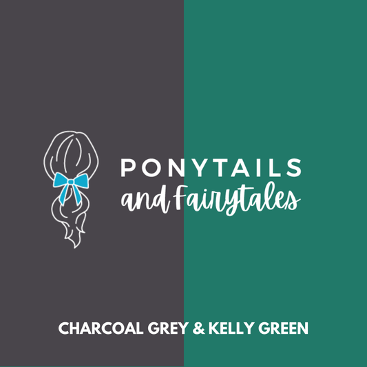 Kelly Green & Grey Hair Accessories - Ponytails and Fairytales