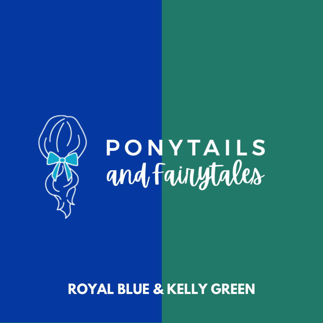 Kelly Green & Royal Blue Hair Accessories Assorted Hair Accessories School Ponytails - Colours 