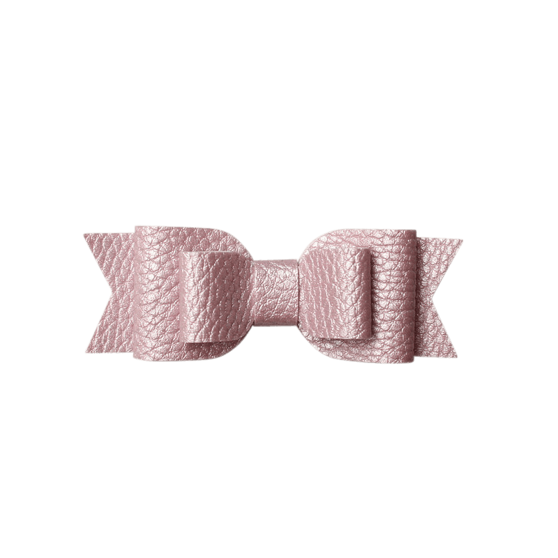 Layered Faux Leather Big Bow Clip - Ponytails and Fairytales