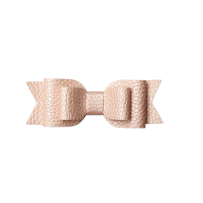 Layered Faux Leather Big Bow Clip - Ponytails and Fairytales