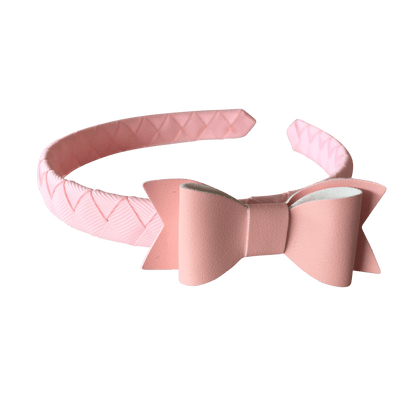 Leather Look Petite Bowtie Headband - Ponytails and Fairytales