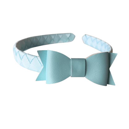 Leather Look Petite Bowtie Headband - Ponytails and Fairytales