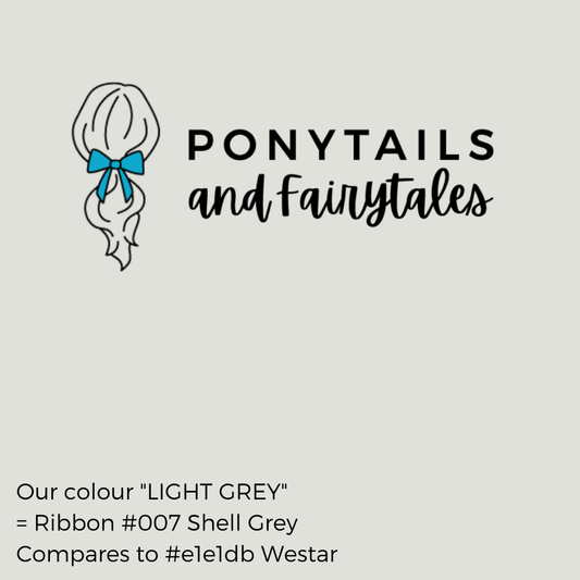 Light Grey and Silver Hair Accessories - Ponytails and Fairytales