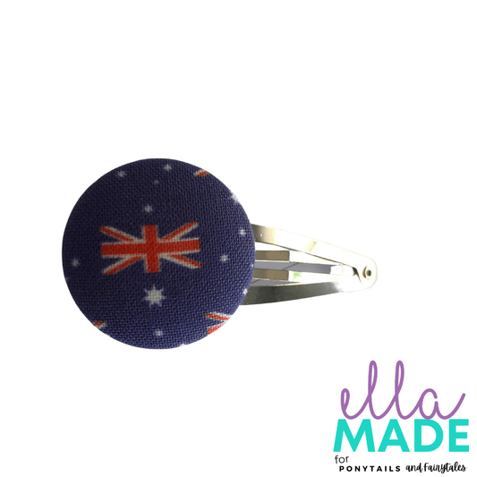 Limited Edition: Aussie Aussie Aussie Covered Buttons Hair clips Ella Made 