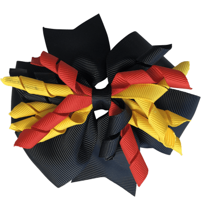 Aboriginal Colours - Red Yellow & Black Hair Accessories - Assorted Hair Accessories - School Uniform Hair Accessories - Ponytails and Fairytales