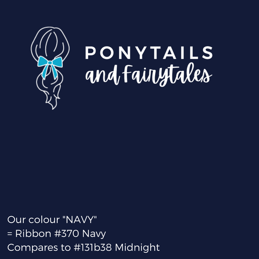 Navy Hair Accessories - Ponytails and Fairytales