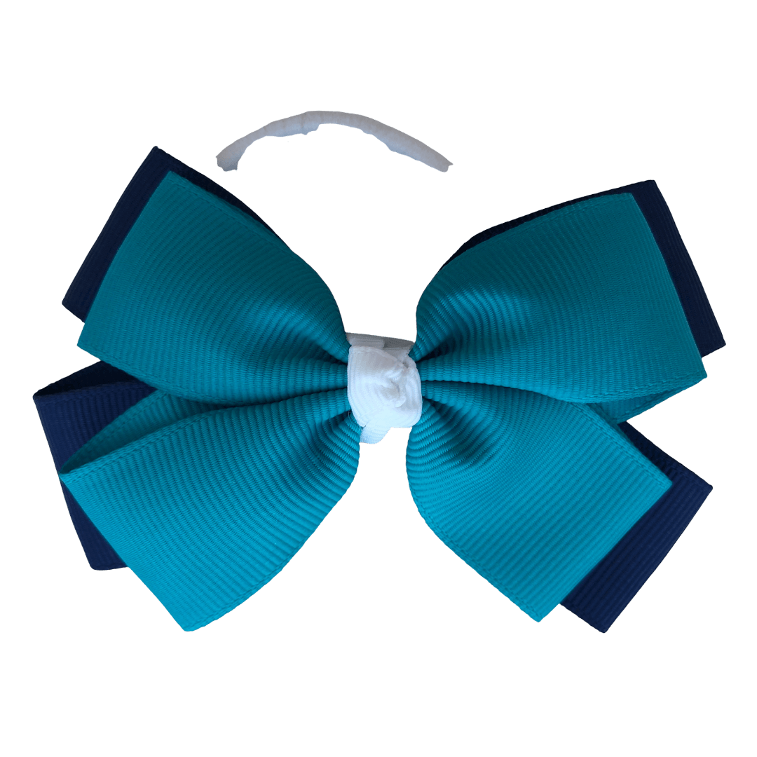 Navy & Teal & White Hair Accessories - Assorted Hair Accessories - School Uniform Hair Accessories - Ponytails and Fairytales